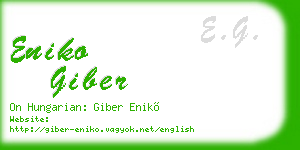 eniko giber business card
